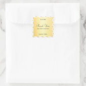 Nepgouden Confetti Bedankt Script Sjabloon Vierkante Sticker (Tas)