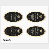 Nepgouden Honeybee Queenline Honey-potlabel Ovale Sticker (Vel)