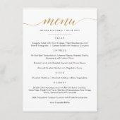 Nepgouden kalligrafie menu plat kaartje (Voorkant)