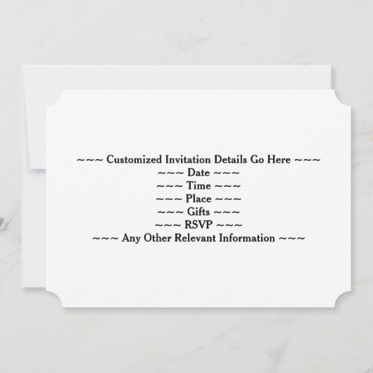 Nepgouden look 10e trouwfeest verjaardagsfeest kaart (Achterkant)