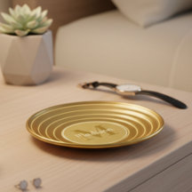 Nepgouden naam- en monogram gepersonaliseerde ring