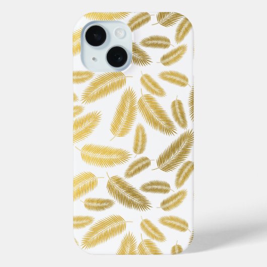 Nepgouden palmbloemblad motief Case-Mate iPhone case (Achterkant)