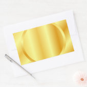 Nepgouden sjabloon met lege tekst Monogram Rechthoekige Sticker (Envelop)