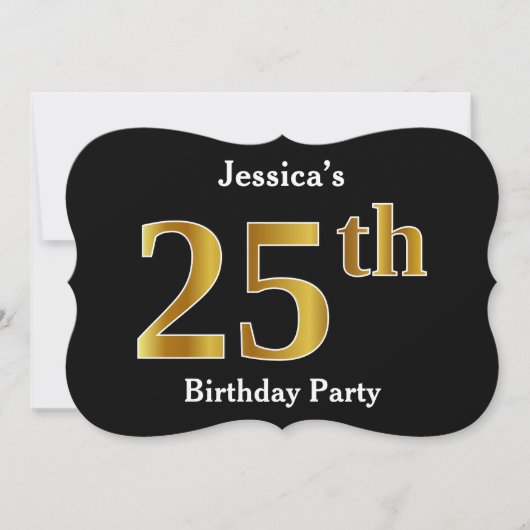 Nepgouden uitstraling 25e verjaardagsfeest + Aange Kaart (Voorkant)
