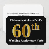 Nepgouden uitzicht 60ste huwelijksjubileumfeest kaart (Voorkant / Achterkant)