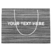 Nepgrijze stof op maat gemaakte cadeautas (Voorkant)