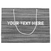 Nepgrijze stof op maat gemaakte cadeautas (Achterkant)