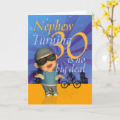 Nephew - 30e verjaardag Kaart Schattigee kerel (Gele Bloem)