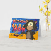 Nephew - 30ste verjaardag Kaart Cat 1980 (Gele Bloem)