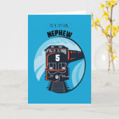 Nephew 5th Birthday Train, Little Boy, Blue Kaart (Gele Bloem)