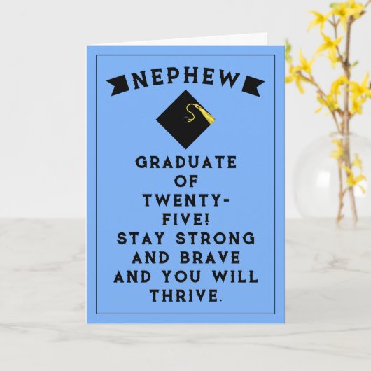 Nephew Afstuderen 2025 Kaart (Gele Bloem)