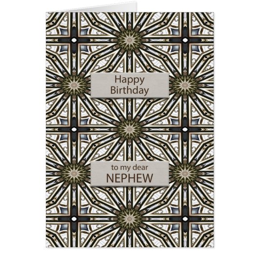 Nephew Birthday Abstract Mandala Design (Voorkant)