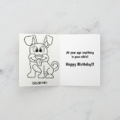 Nephew Birthday Card - Cute Dog Kaart (Binnen)