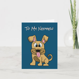 Nephew Birthday Card - Cute Dog Kaart