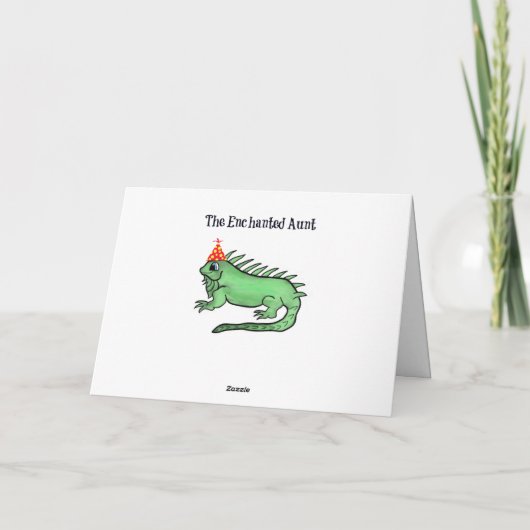 Nephew Birthday Card - Cute Iguana Kaart (Achterkant)