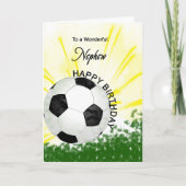 Nephew Birthday Soccer Card Kaart (Voorkant)