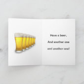 Nephew, Blijf kalm en drink bierverjaardagskaart Kaart (Binnen)