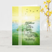Nephew Christelijke Gods Licht en Liefde Dag Kaart (Gele Bloem)