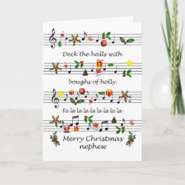 Nephew Christmas Sheet Music Deck De Zalen Feestdagen Kaart