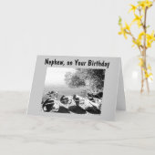 **NEPHEW** DOE WAT U BIEDDAY KAART "HAPPY" MAAKT (Gele Bloem)