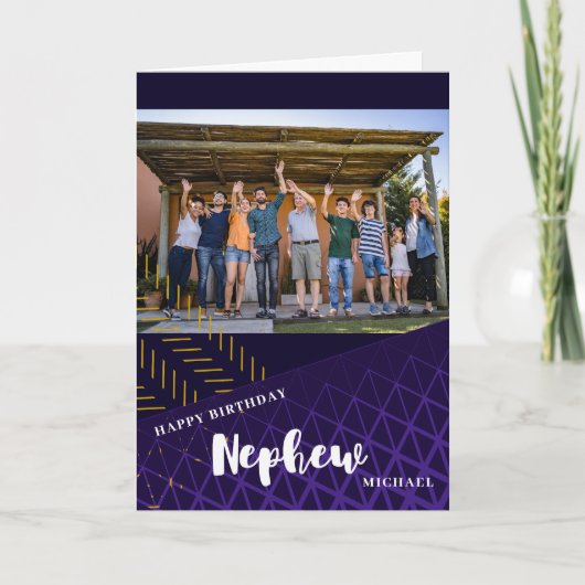 Nephew foto Happy Birthday Kaart (Voorkant)
