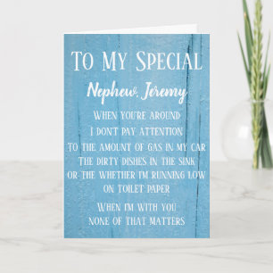 Nephew Funny Blue Birthday Card Kaart