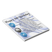 Nephew gedicht - 16e verjaardag notitieblok (Schuin)