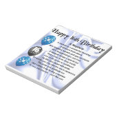 Nephew gedicht - 16e verjaardag notitieblok (Linkerzijde)