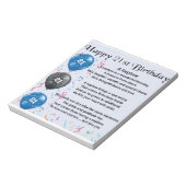 Nephew gedicht - 21e verjaardag notitieblok (Linkerzijde)