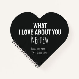 Nephew Gifts Keepsake Modern Heart For Him Notitieboek