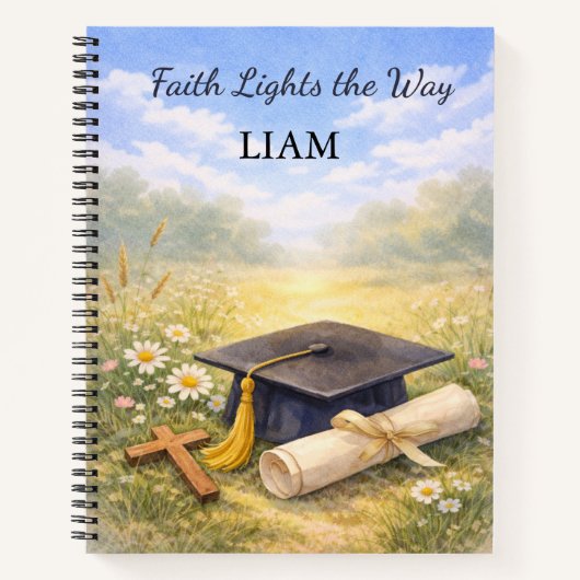 Nephew Graduation Personalized Christian Gift Notitieboek (Voorkant)