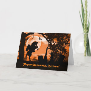 Nephew Halloween Card with Headless Horseman Kaart