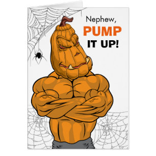 Nephew Halloween gespierd Jack O' Lantern