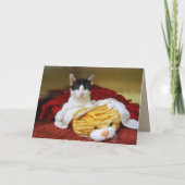 Nephew Happy Birthday Kitten met Speelgoed Tiger Kaart (Achterkant)