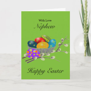 Nephew / Happy Easter / Egg Hunt / Paasmand Feestdagen Kaart