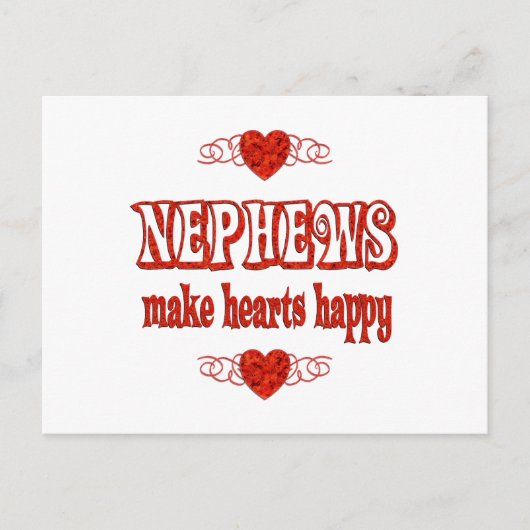 Nephew Hearts Briefkaart (Voorkant)