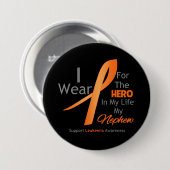 Nephew - Hero in mijn leven - leukemie Ronde Button 7,6 Cm (Voorkant /achterkant)