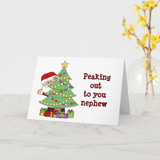 **NEPHEW** HOOP DAT SANTA "GOED VOOR U IS" KAART (Gele Bloem)