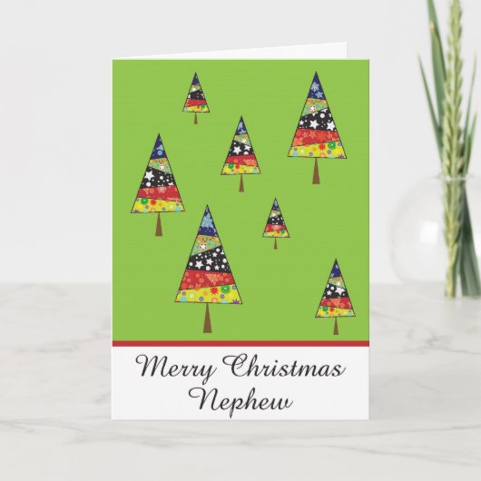 Nephew kerst wenskaart feestdagen kaart (Voorkant)