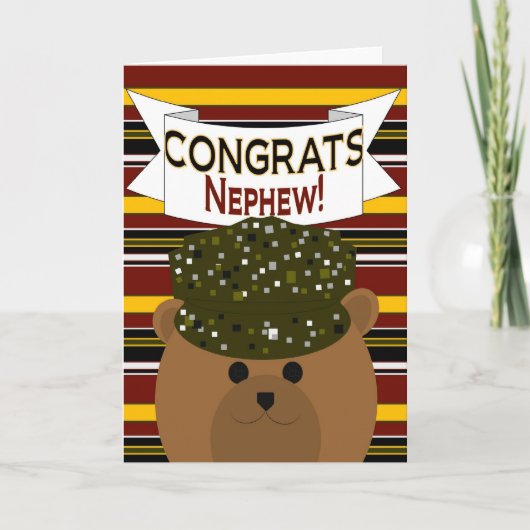 Nephew - Leger Soldaat Gefeliciteerd! Kaart (Voorkant)