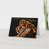 Nephew Lion Fractal Wenskaart Kaart (Voorkant)