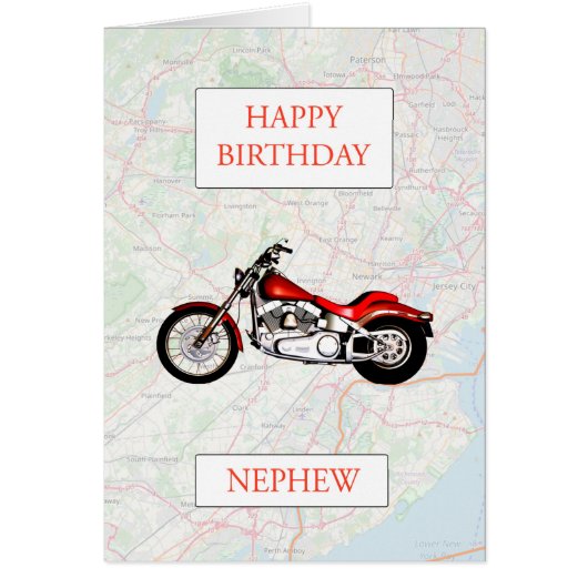 Nephew Map en Motorbike Birthday (Voorkant)