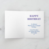 Nephew Niece Blauwe Polka Dot Verjaardag Groeten Kaart (Binnen)