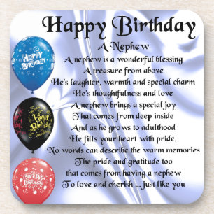 Nephew Poem - Happy Birthday Onderzetter