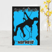Nephew Silhouette Rock Klimmen 30ste Verjaardag Ka Kaart (Gele Bloem)