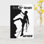 Nephew Silhouette Rock Klimmen 30ste Verjaardag Ka Kaart (Gele Bloem)