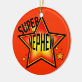 Nephew Super Star-kerstversiering Keramisch Ornament (Links)