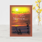 Nephew, sympathie, zonsondergang kaart (Gele Bloem)