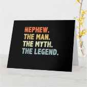 Nephew The Man Myth Legend Father's Day Kaart (Gele Bloem)
