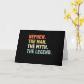 Nephew The Man Myth Legend Father's Day Kaart (Gele Bloem)